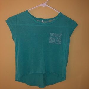 Teal Blue Short Sleeve Shirt